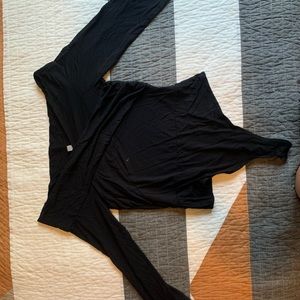 Off the shoulder cross front body suit